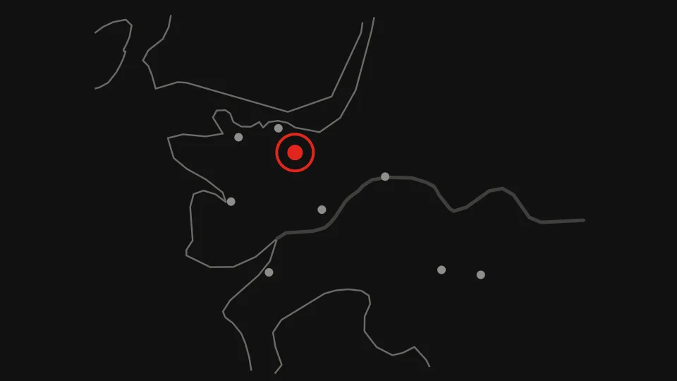 Map of Metro Vancouver with Grand Villa Casino Burnaby marked